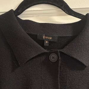 Quince Women's  Black shirt jacket